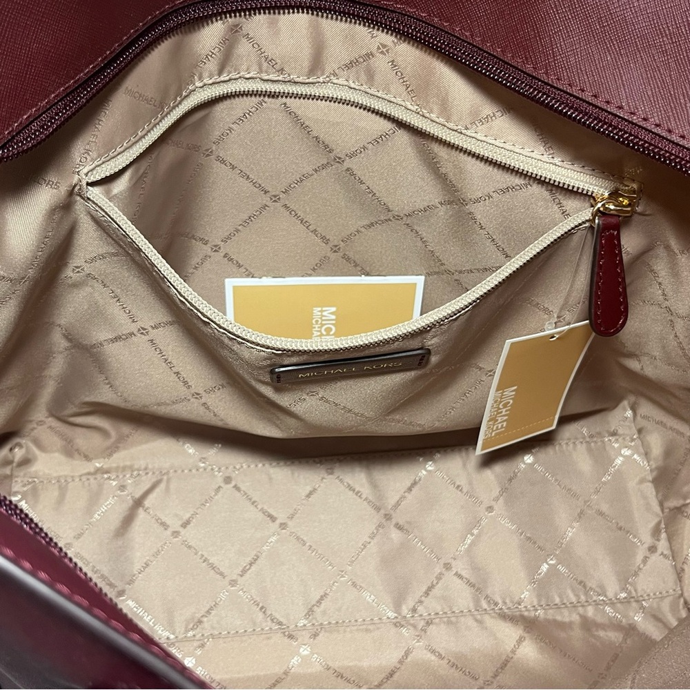 Michael Kors Leida Large Tote Bag in Oxblood NWT - Picture 12 of 12